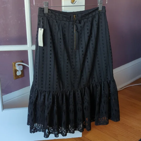 NWT Moulinette Soeurs Anthropologie Eyelet Ruffle Skirt size small - Picture 2 of 11